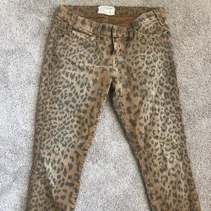 Current Elliot Skinny Stiletto jeans Leopard
